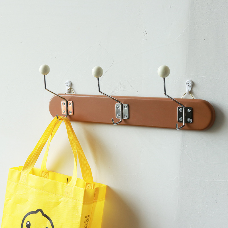 Vintage Corea del Sur abrigo y sombrero gancho decoración B & B tienda de ropa postre madera maciza ins color crema