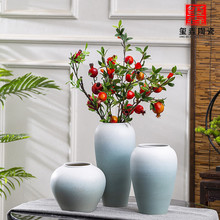 小清新简约陶瓷花瓶批发家居客厅插花水培花瓶摆件粗陶罐装饰花盆