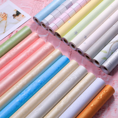 Thickened self-adhesive wallpaper 3D embossed three-dimensional European sticker pvc waterproof wallpaper bedroom living room warm background wall