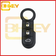 适用于菲亚特汽车钥匙遥控器外壳替换按键皮  小轿车图案白色丝印