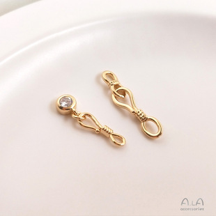 14K����ɫ8�ֿ��B��S���ʯ��������朿�diy�~�h�����Ʒ���