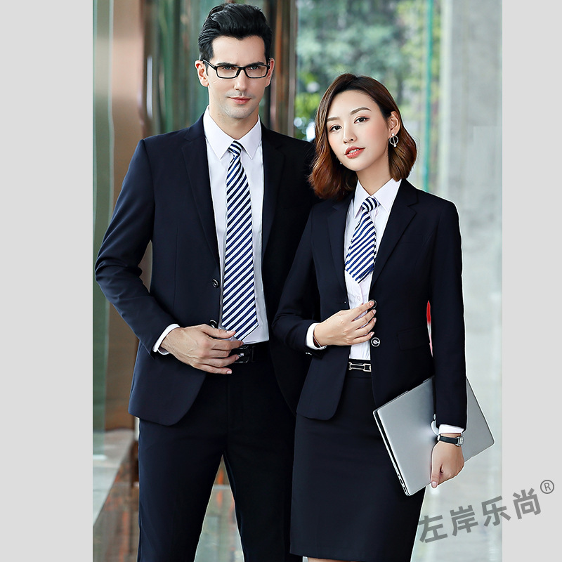 职业套装商务销售酒店工作服女士西服蓝色黑色正装灰色西装套裤