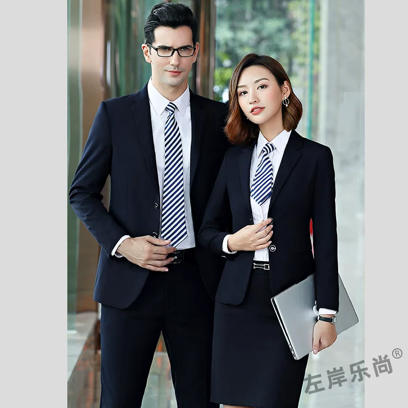 Set, overall, blue black classic suit jacket, trousers