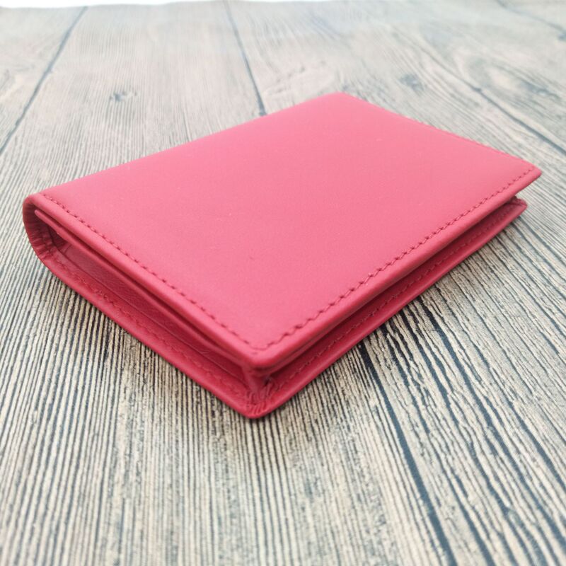 Business Gift Ladies Crazy Horse Pickup Bag Card Holder Batch Customization Logo Thickeneded Multi-Card Red Leather Business Card Holder