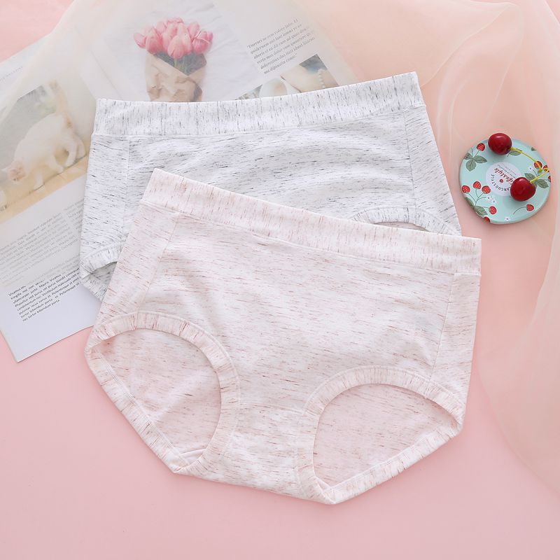 882 브래지어 매칭 중년 속옷 편안한 통기성 여성용 팬티 여성용 중간 허리 컬러 면 팬티
