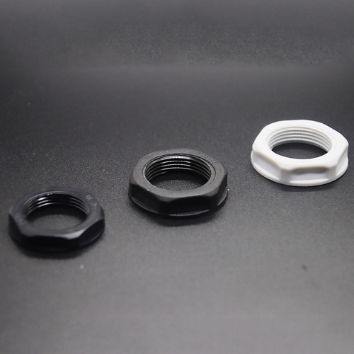 Nylon plastic metric inch nut black and white M20/25/32/40 flange nut one inch lock nut 16 and spell nut