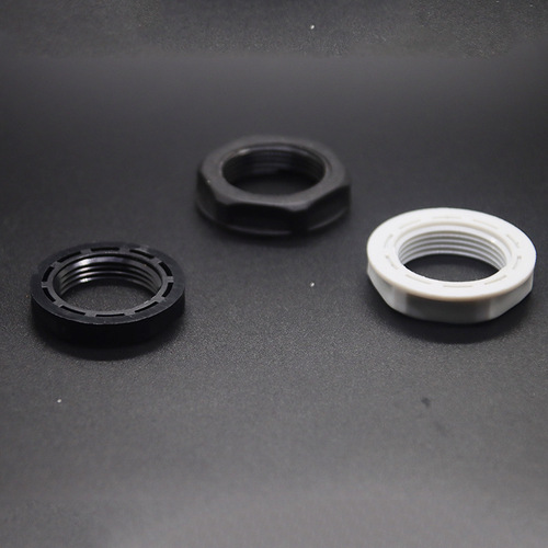 Nylon plastic metric inch nut black and white M20/25/32/40 flange nut one inch lock nut 16 and spell nut