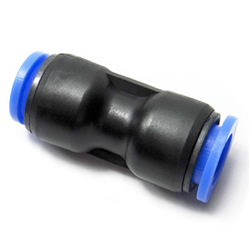 Tubería de aire directa de fábrica conector rápido PU8 conector neumático recto de plástico PU-4 6 10 12 14 intubación