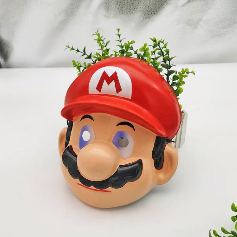 Nueva Máscara Infantil Divertida con Temática del Juego Super Mario, Máscara de Anime de PVC para Fiestas, Máscara de Dibujos Animados de Moda para Halloween