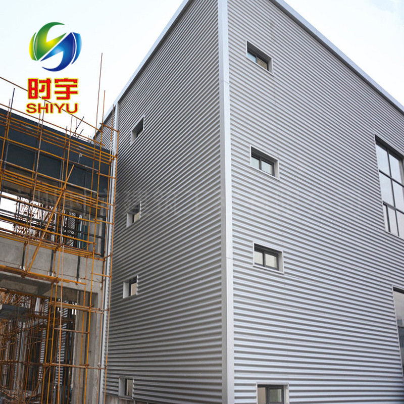 钢结构厂房金属墙面集成系统 金属建材彩钢压型外墙波纹板