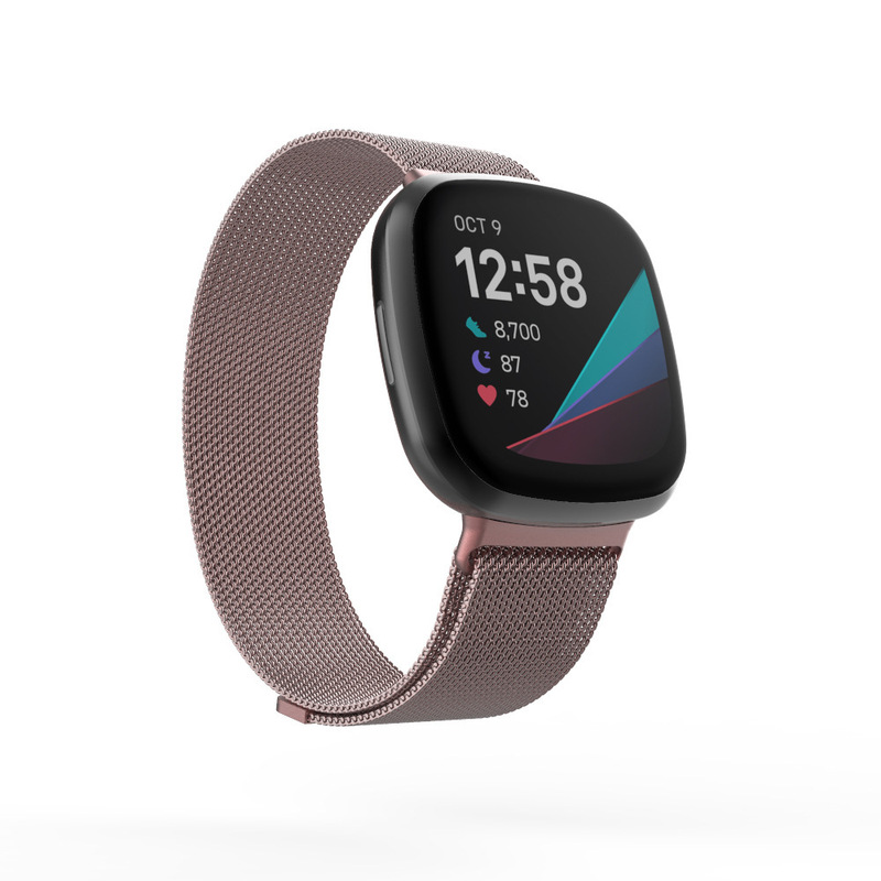 Suitable for Versa 3/4 Generation Sense1/2 Generation Watch Loop Wristband Stainless Steel Metal Milanese Fashion Suitable for Versa 3/4 Generation Sense1/2 Generation Watch Loop Wristband Stainless Steel Metal Milanese Fashion