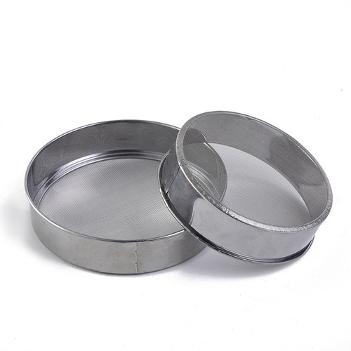 Manufacturer supply round stainless steel flour sieve DIY baking mesh sieve manual flour sieve to sample powdered sugar