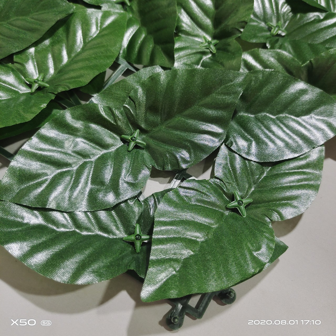 Cerca artificial cerca de la hoja valla al aire libre valla de hoja verde artificial decorativa planta verde hojas