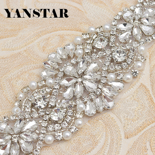 European and American DIY wedding dress accessories, trim, lining, hand-stitched water crystals, bride's belt, crystal waist decoration