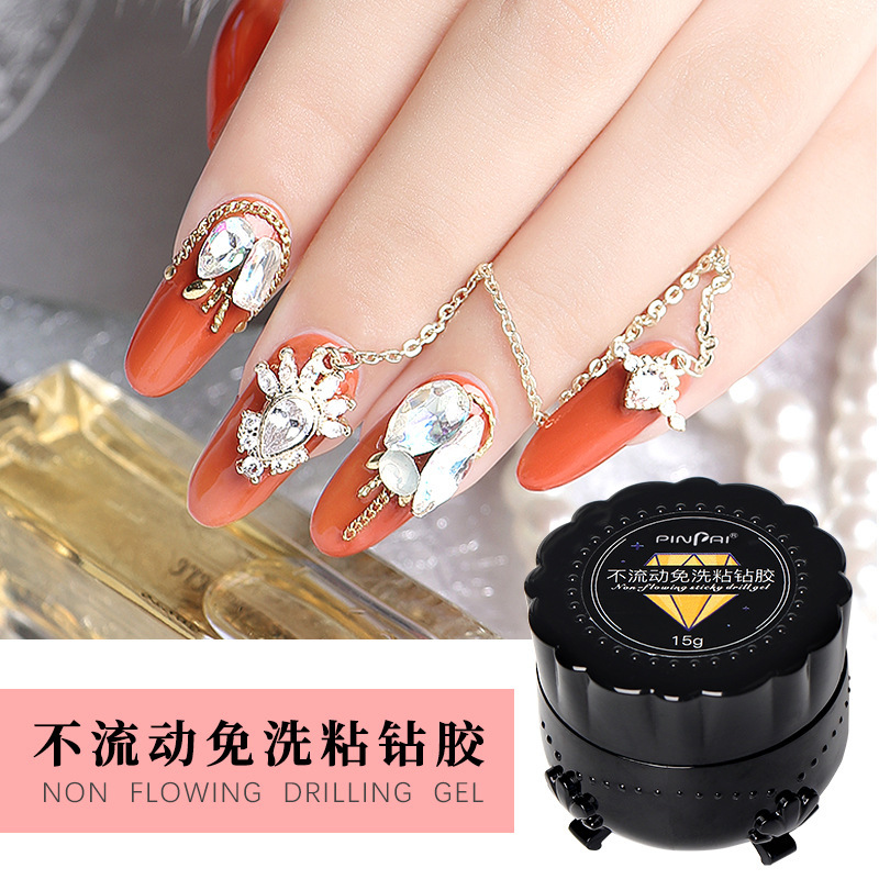Nail art does not flow and does not wash vigorously stick drill glue super stick strong nail stick drill glue nail glue phototherapy glue Nail art does not flow and does not wash vigorously stick drill glue super stick strong nail stick drill glue nail glue phototherapy glue