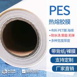 PES热熔胶膜厂家销售服装布料用聚酯热熔双面胶耐高温压胶背胶