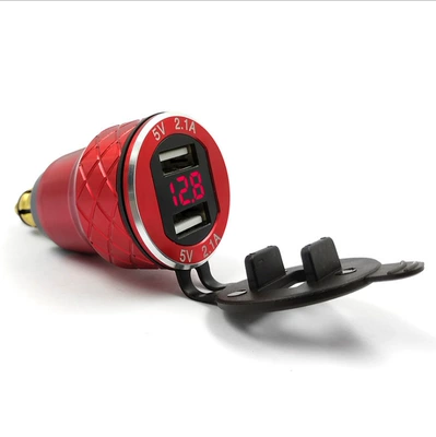 Display Car Charger, Mobil şarj cihazları - red-shell-red-display