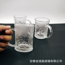 厂家批发六件套 玫瑰对杯 磨砂玻璃杯套装礼品杯子六件套