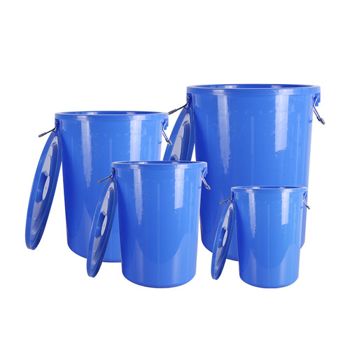 Wholesale Factory Large Capacity Plastic Water Bucket Round with Lid Iron Handle Fermentation Bucket Household Water Storage Storage Plastic Bucket