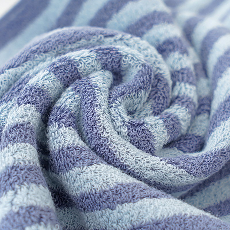 Jialiya Towel Pure Cotton Adult Men and Women 7177 Stripesd Thickeneded Large Water-Absorbent Soft Household Face Towel Wholesale
