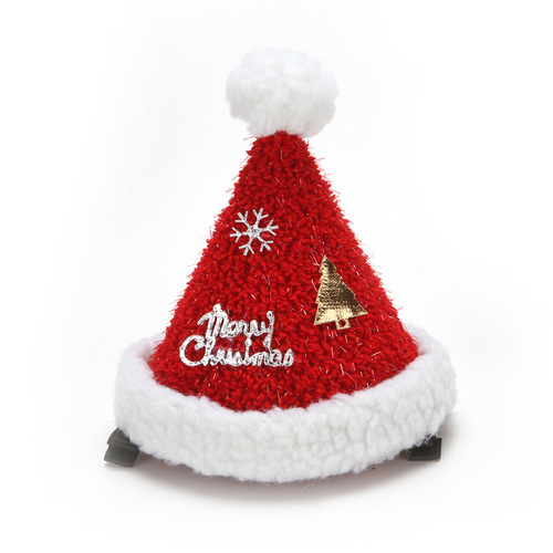 Factory direct sales Christmas big hat hairpin cute selling hat anchor gift holiday dress wholesale