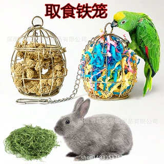 鹦鹉玩具鸟玩具啃咬玩具 兔子取食玩具水果篮觅食玩具拉丝玩具60g