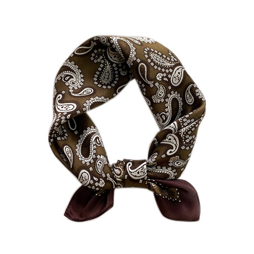 Korean new cashew silk women's autumn and winter warm scarf fashionable multi-functional small scarf mulberry silk scarf