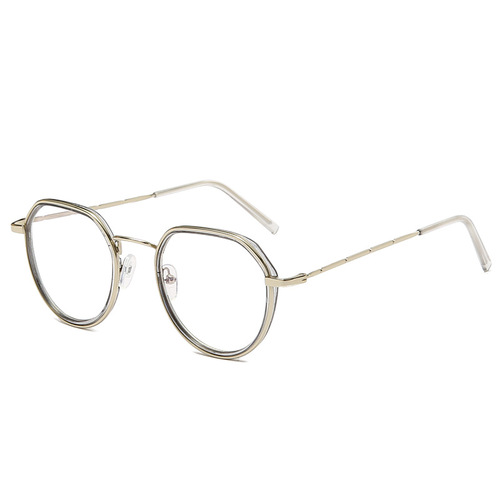 New anti-blue light flat glasses frame for women Korean style internet celebrity plain polygonal myopia manufacturer wholesale finished glasses
