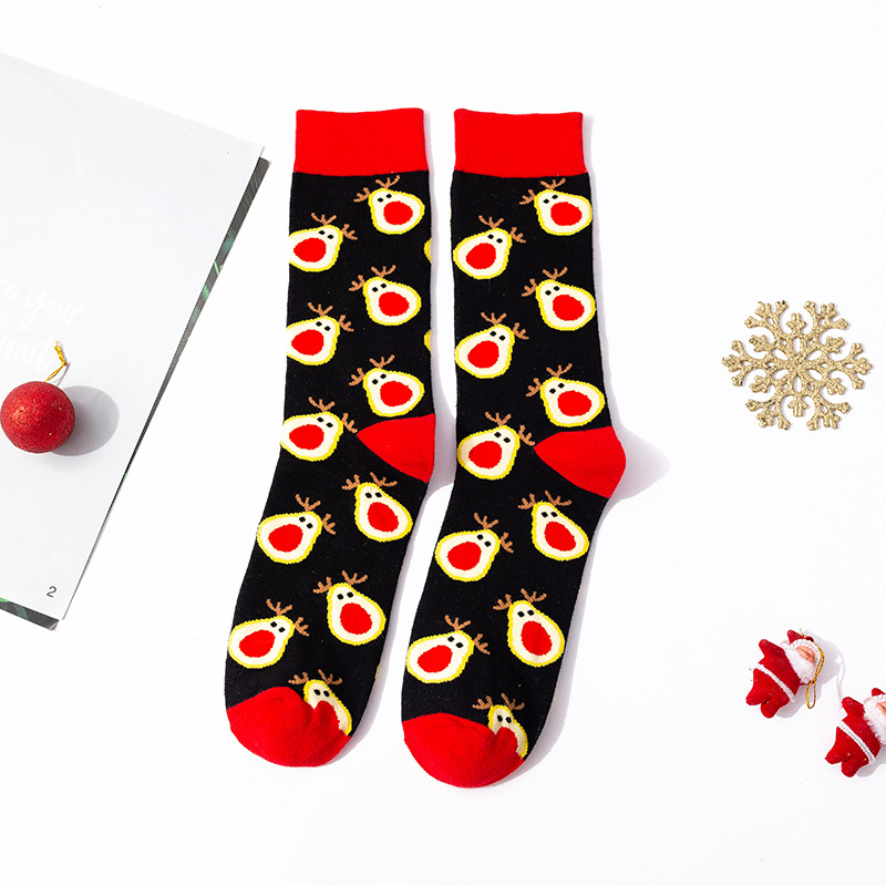 Calcetines de Navidad divertidos Santa Claus personalidad alta-top calcetines de los hombres de moda calcetines de Halloween