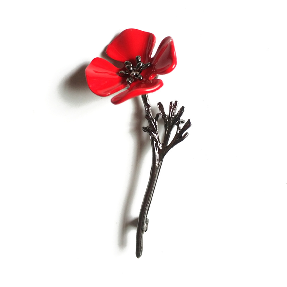 fashionable red brooch lapel pin