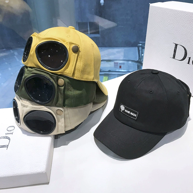 Hat, glasses, brand universal sunglasses, baseball cap, Korean style