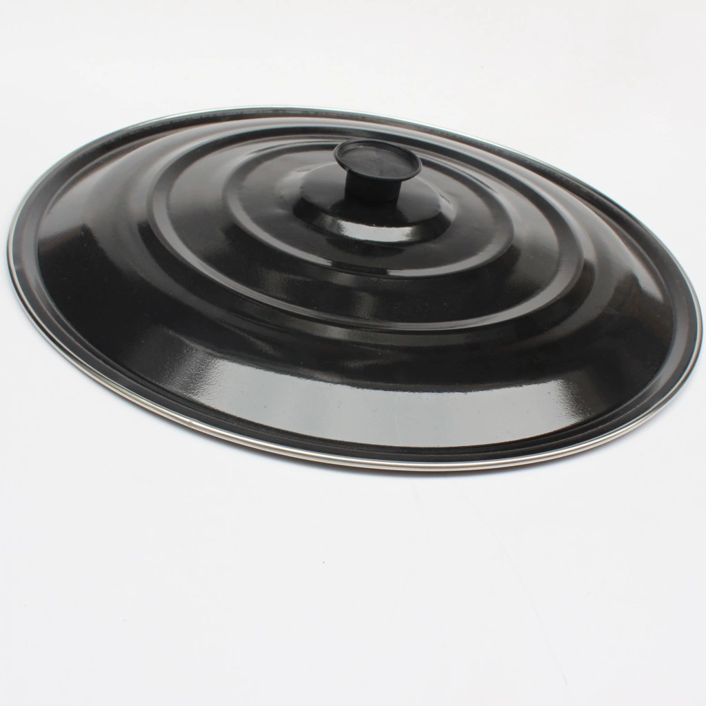 Кухонная утварь Крышка для горшка Бытовая Красивая крышка для горшка Краевая крышка с плоским верхом Эмалированная Крышка для горшка