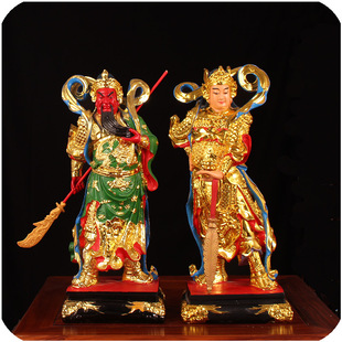 Weijia Blue Bodhisattva Buddha Statue 101619inch Gold-Plated Body Household Painted Worship Resin Weidi Buddha Statue