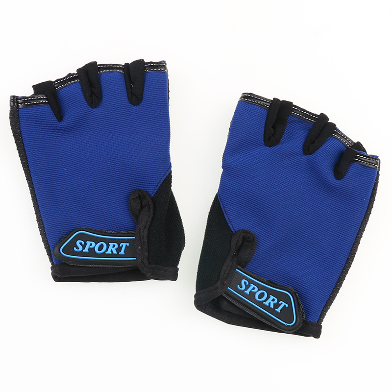 Guantes de medio dedo para niños estudiantes guantes de moda transpirable para montar al aire libre patinaje sobre ruedas bicicleta de montaña bicicleta guantes de dedo de fuga