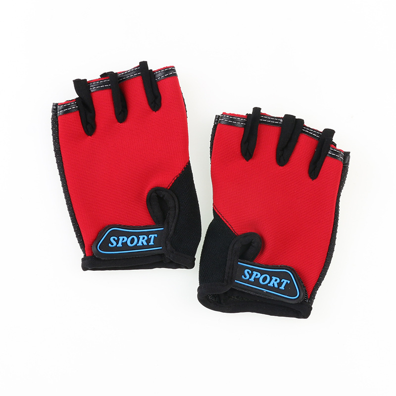 Guantes de medio dedo para niños estudiantes guantes de moda transpirable para montar al aire libre patinaje sobre ruedas bicicleta de montaña bicicleta guantes de dedo de fuga