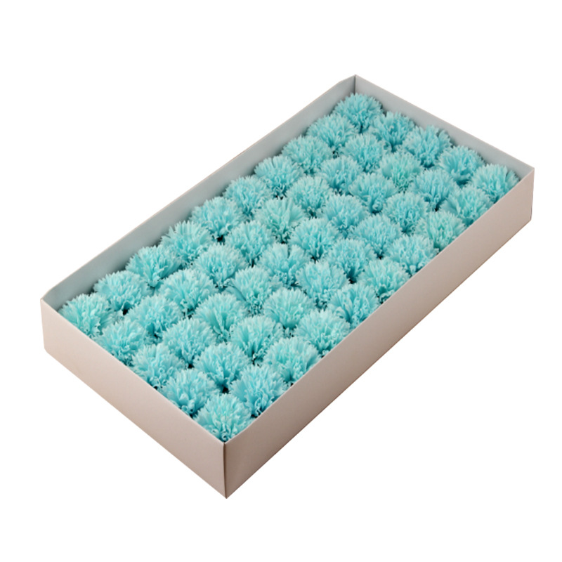 Flores artificiales de jabón, cabezas de flores de jabón para el Día de la Madre, claveles de jabón simulados con materiales para envolver flores, ramo de flores simuladas