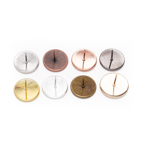 DIY earring accessories, disc welding ear pins, time gem base, 8-20mm disc earrings, environmentally friendly materials