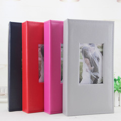 6-inch 300-photo PU leather photo storage album with black inner pages, couple and family photo album, factory direct sales