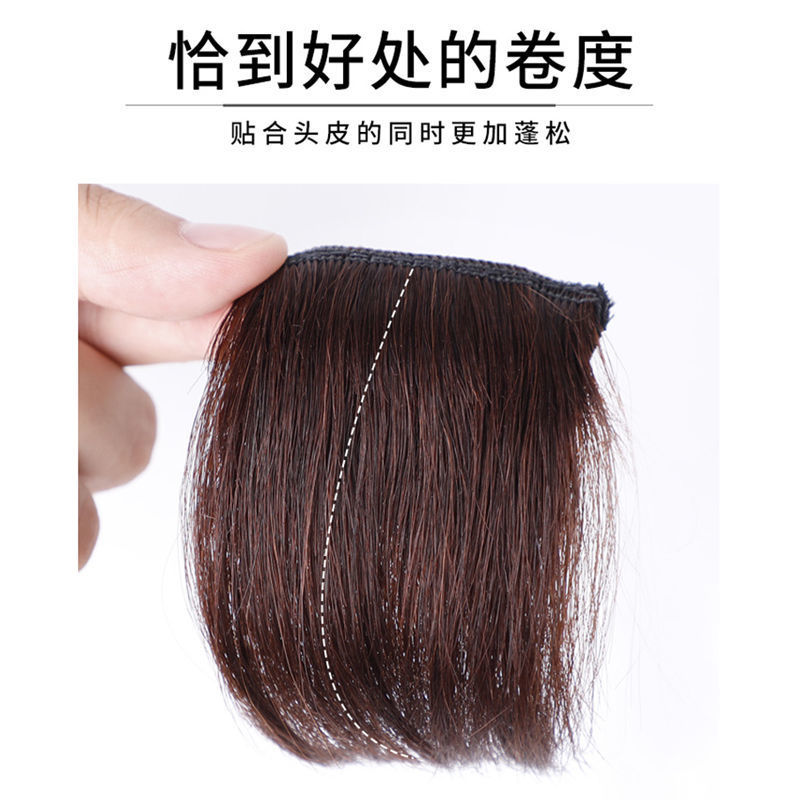 Peluca almohadilla de la raíz del cabello parche invisible sin costuras de una pieza engrosamiento de dos lados aumento del cabello dispositivo esponjoso reemplazo de la cabeza del cabello hembra