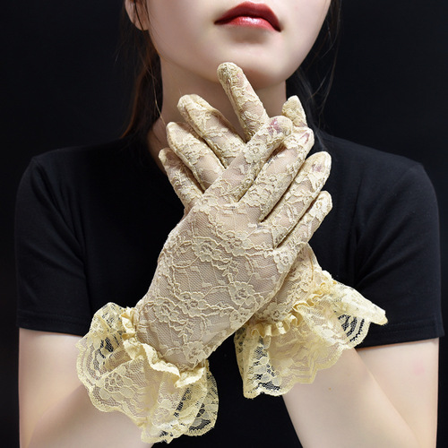 Factory direct sales Lace Breathable Sun Protection Gloves Wedding Dress Performance Gloves Sexy Clothing Accessories