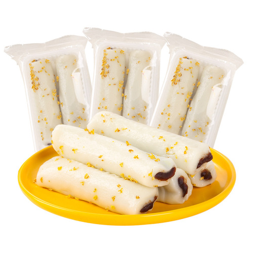 Xuxiangzhai Osmanthus Rice Cake Handmade Sweet Dumpling Red Bean Filling Osmanthus Cake Snack Tapioca Rice Manufacturer Wholesale Direct Sale