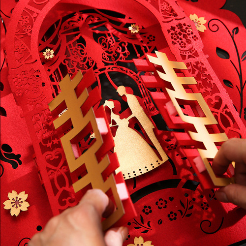 Complete collection of wedding supplies, wedding stickers, door wedding room decoration, wedding three-dimensional double happiness stickers, bedroom layout