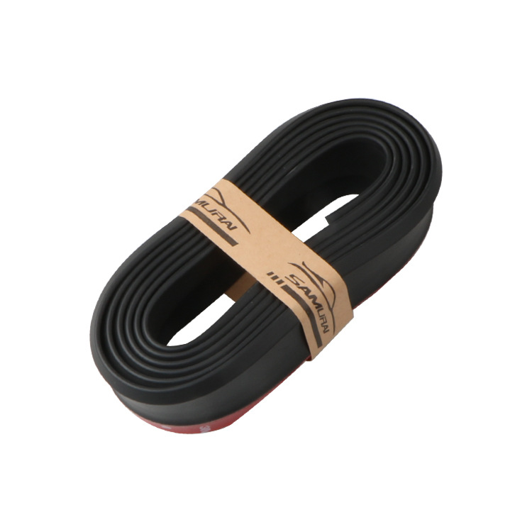 Coche frente labio anti-colisión tira de goma universal delantera pala modificación grande alrededor pequeño lado falda fibra de carbono trasero labio Decoración