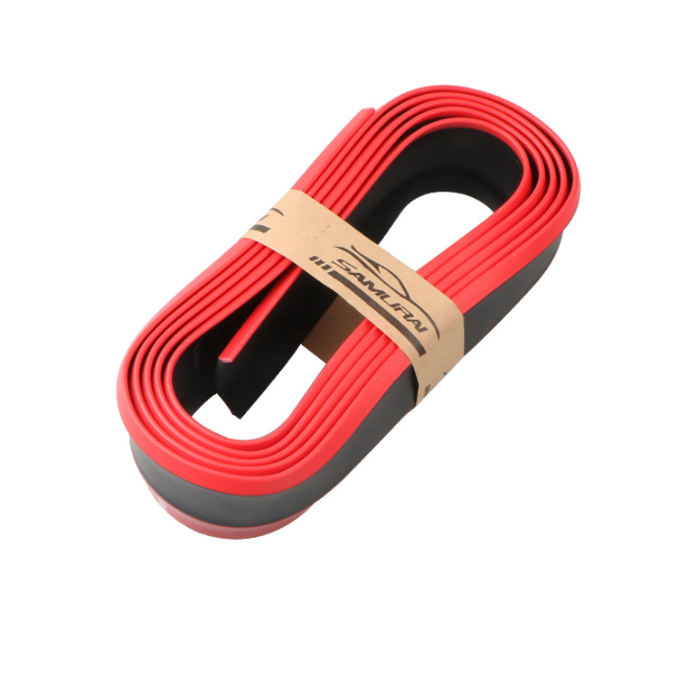 Coche frente labio anti-colisión tira de goma universal delantera pala modificación grande alrededor pequeño lado falda fibra de carbono trasero labio Decoración