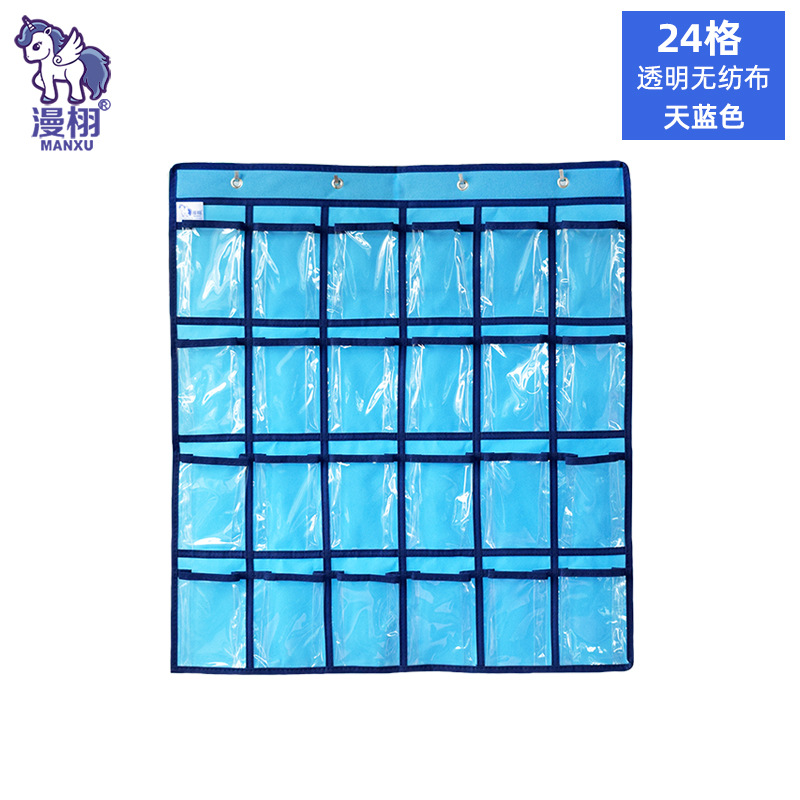 36-rejilla de joyería transparente bolsa colgante bolsa de almacenamiento bolsa colgante teléfono móvil bolsa colgante detrás de la puerta armario colgante de pared bolsa de organización de la tarjeta de los niños