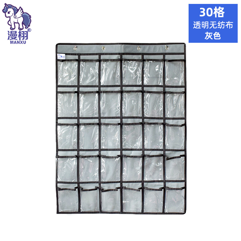 36-rejilla de joyería transparente bolsa colgante bolsa de almacenamiento bolsa colgante teléfono móvil bolsa colgante detrás de la puerta armario colgante de pared bolsa de organización de la tarjeta de los niños