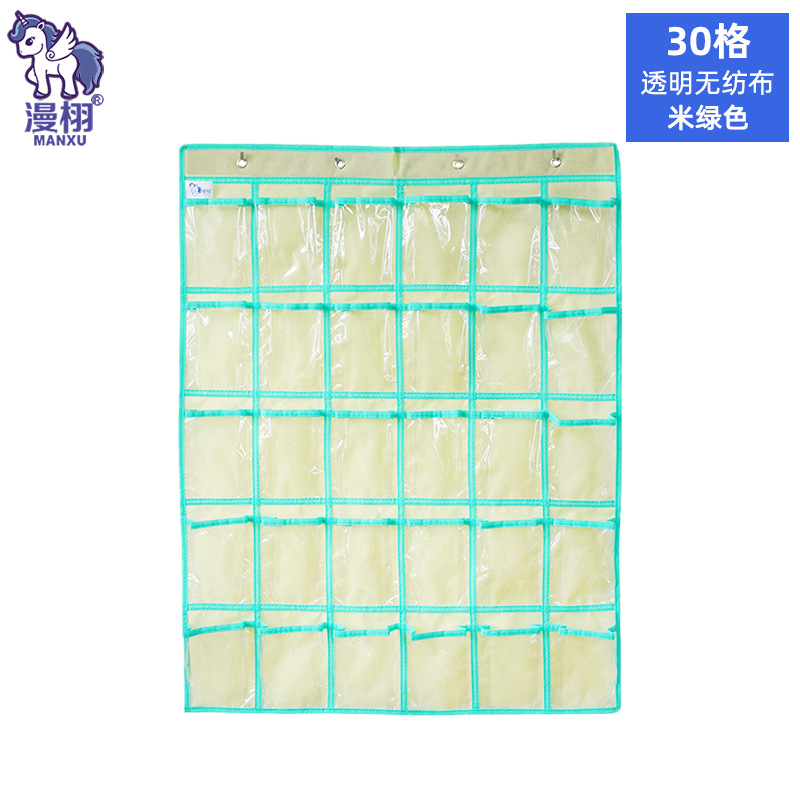 36-rejilla de joyería transparente bolsa colgante bolsa de almacenamiento bolsa colgante teléfono móvil bolsa colgante detrás de la puerta armario colgante de pared bolsa de organización de la tarjeta de los niños