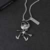 Necklace stainless steel hip-hop style, pendant for beloved, long sweater, accessory, European style