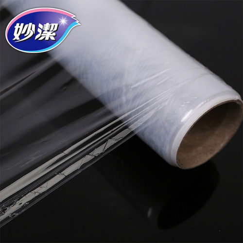 Miaojie PE Food Grade Cling Film, Microwave Oven Safe, Refrigerator Resistant to High Temperatures, Safe and Healthy, 15+5 Meters, Economical Pack