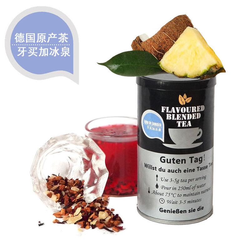 Minimum Order of 2 Pieces, German-Origin Jamaican Ice Spring Flower and Fruit Tea, Pineapple Coconut Flavored Fruit Tea, 50g Canned Cold Brew Process